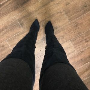 Over the knee heel boots